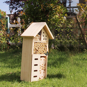 Solid wood insect house