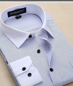 Executive Elegance Plus Size Men's Long Sleeve Shirt