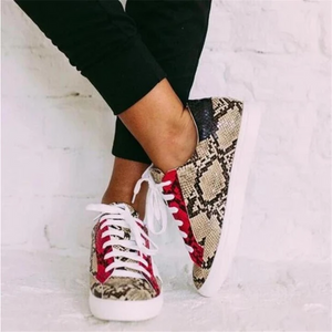 Snakeskin sneakers PU