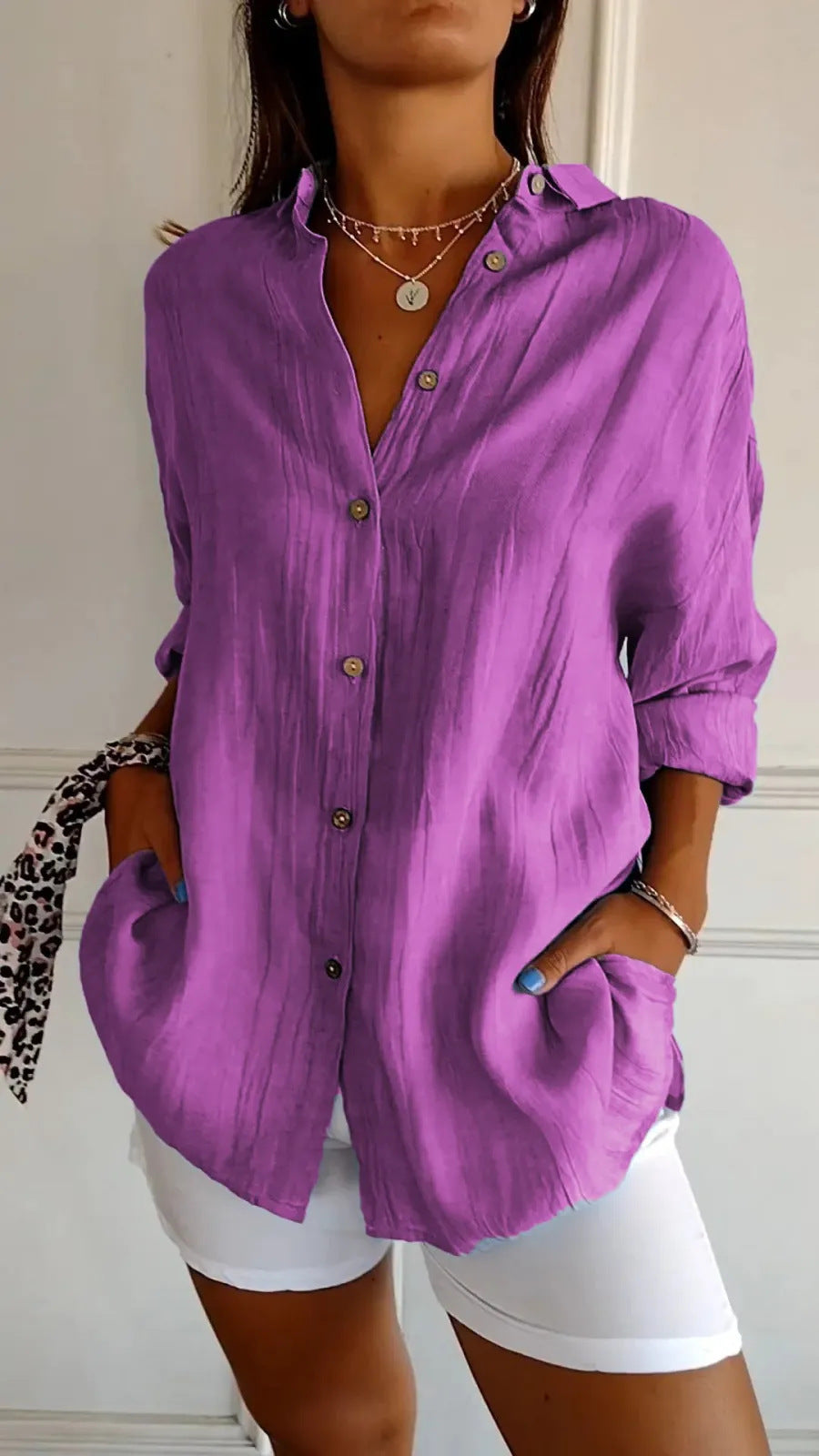 GraceFlow Pleated Shirt