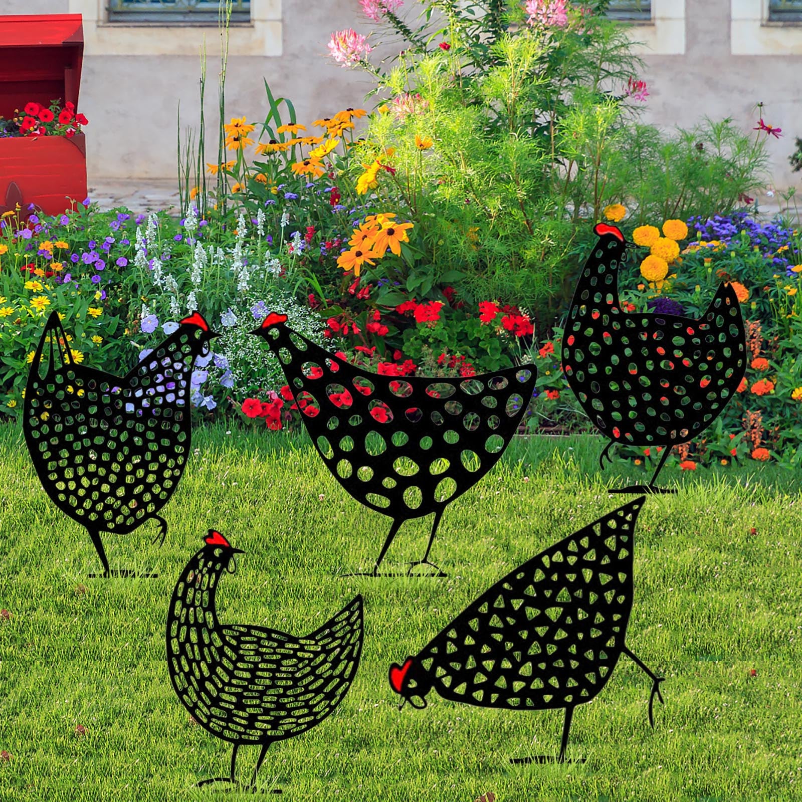 Rustic Roosters Garden Ensemble