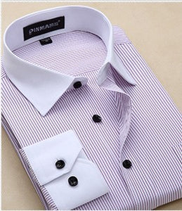 Plus Size Men Business Long Sleeve Shirts
