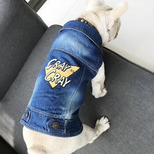 Denim vest small puppies and cats