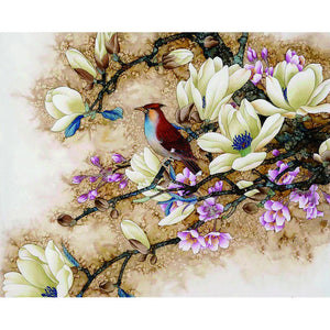 Linen Bloom Canvas - Digital Oil Painting