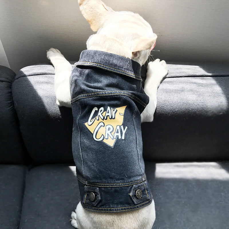 Denim vest small puppies and cats
