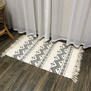 Woven household tassel carpet