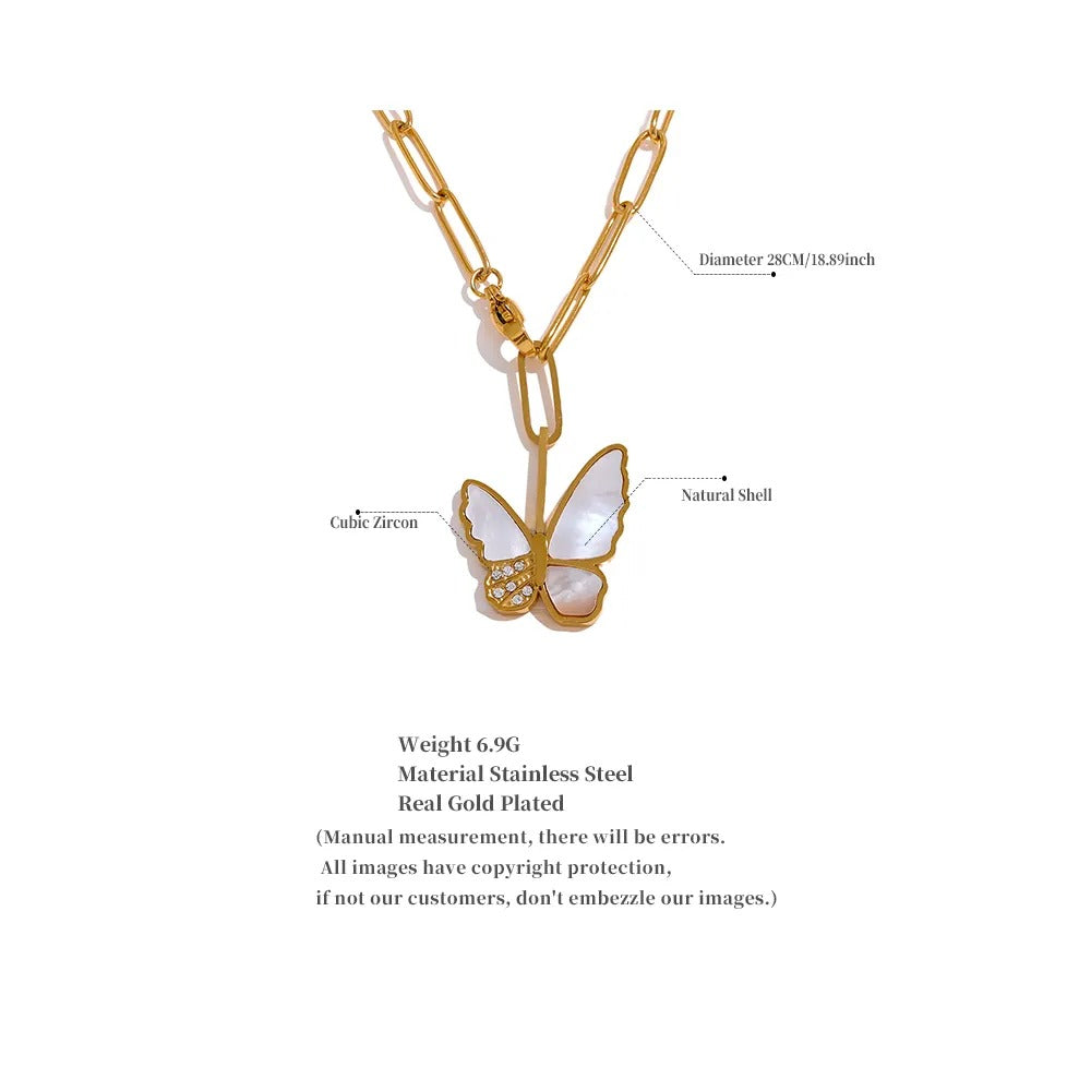 GoldenFlutter Titanium Necklace