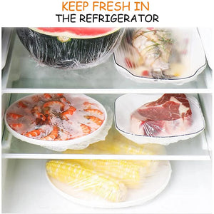 FreshFlex SealWrap: Elastic Disposable Food Covers for Kitchen Storage & Freshness