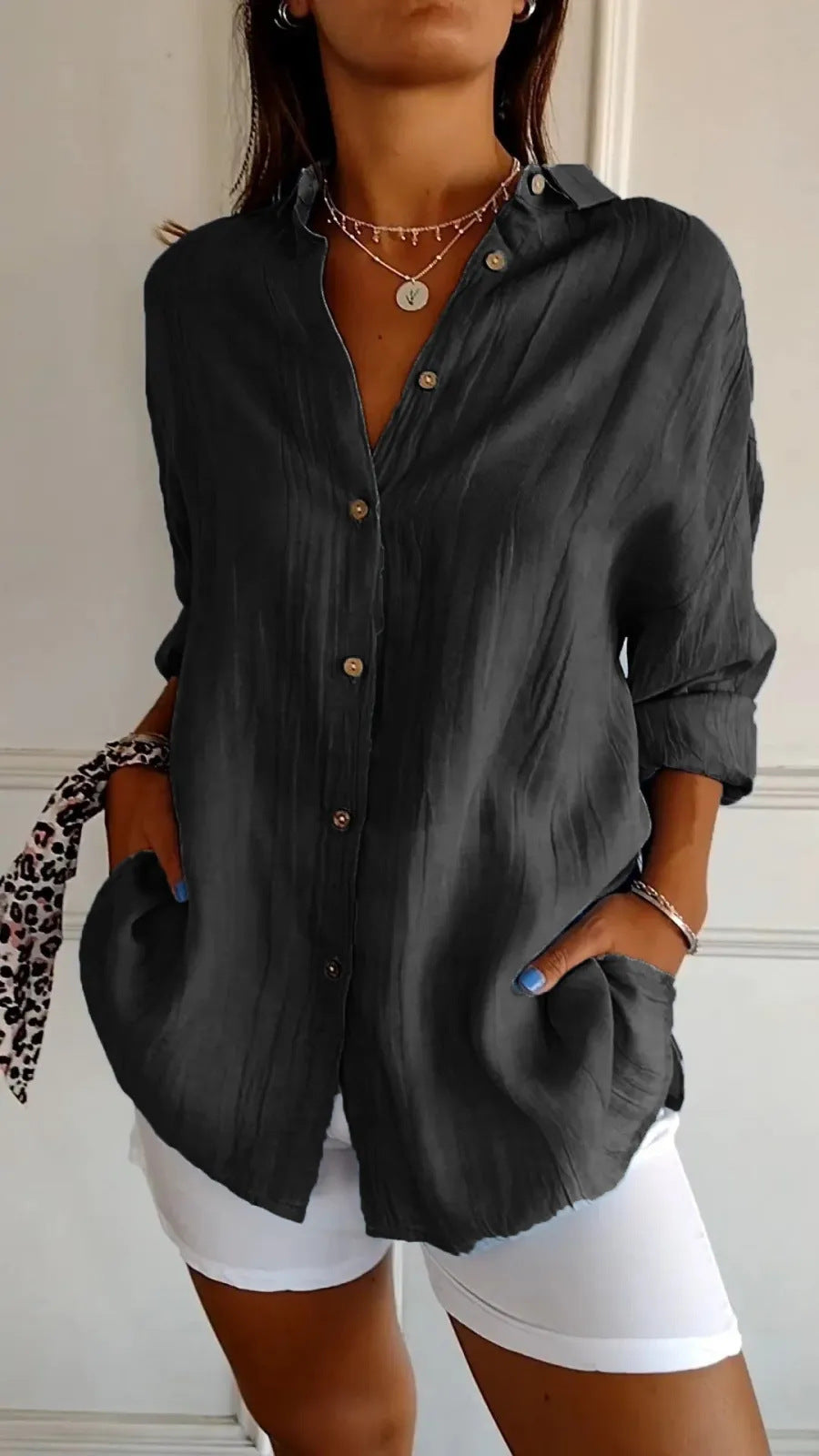 GraceFlow Pleated Shirt