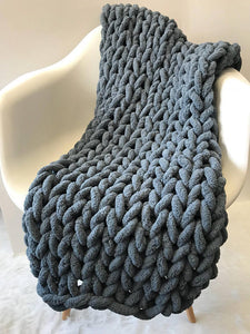 Hand-knitted Blankets With Ins Coarse Wool