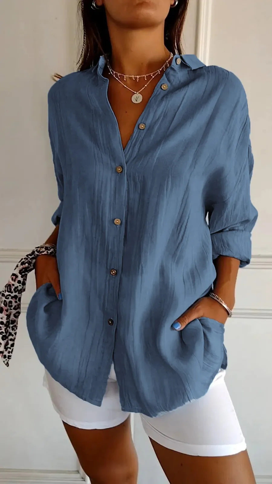 GraceFlow Pleated Shirt