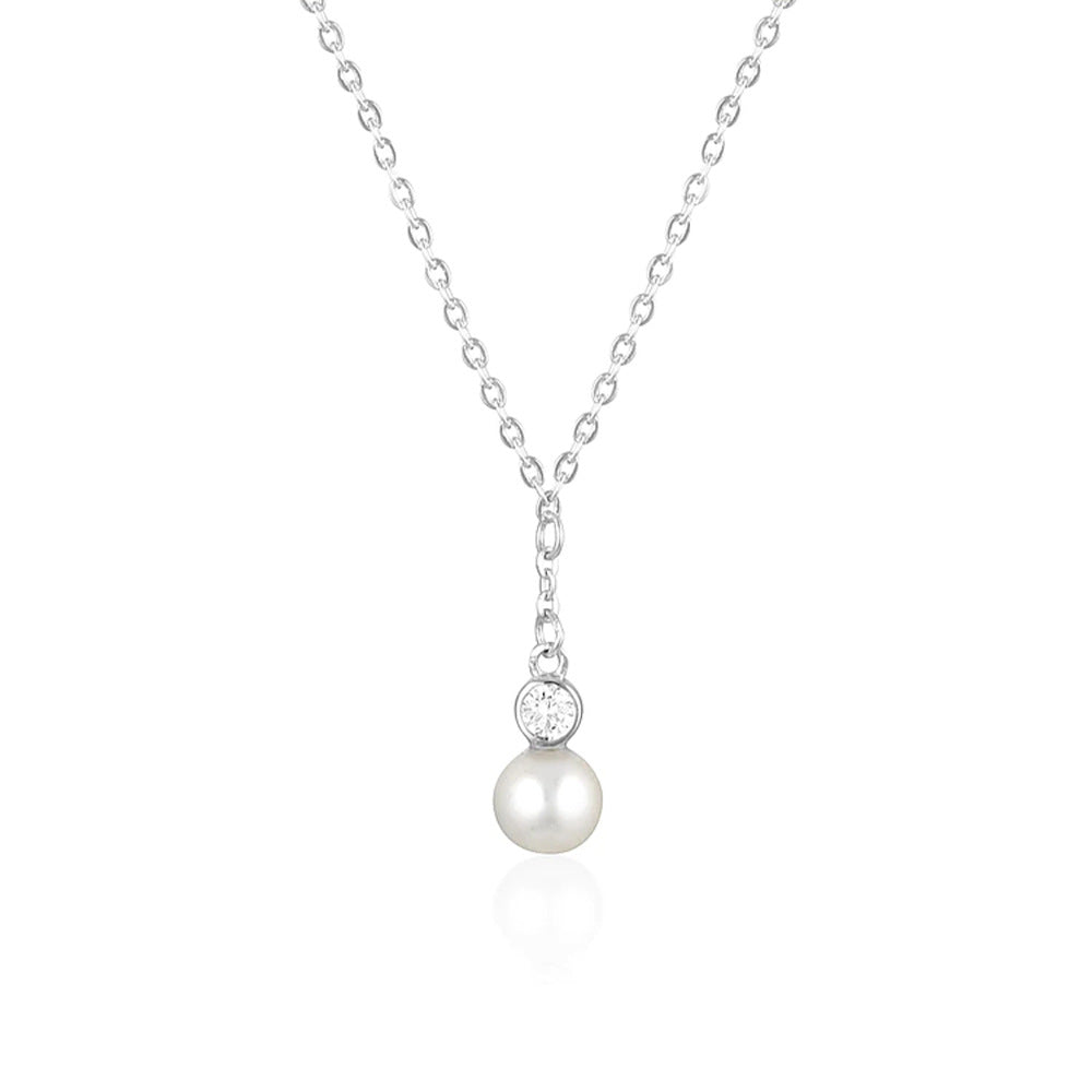Radiant Elegance S925 Sterling Silver Pearl Harmony Necklace