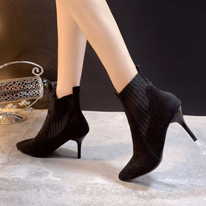 Fashion Women's Stiletto Pointed Short Boots