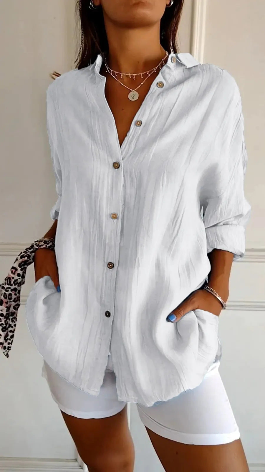 GraceFlow Pleated Shirt