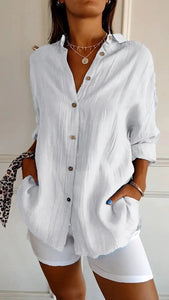 GraceFlow Pleated Shirt