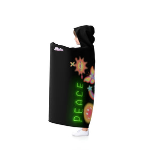 Peace and Love - Hooded Blanket