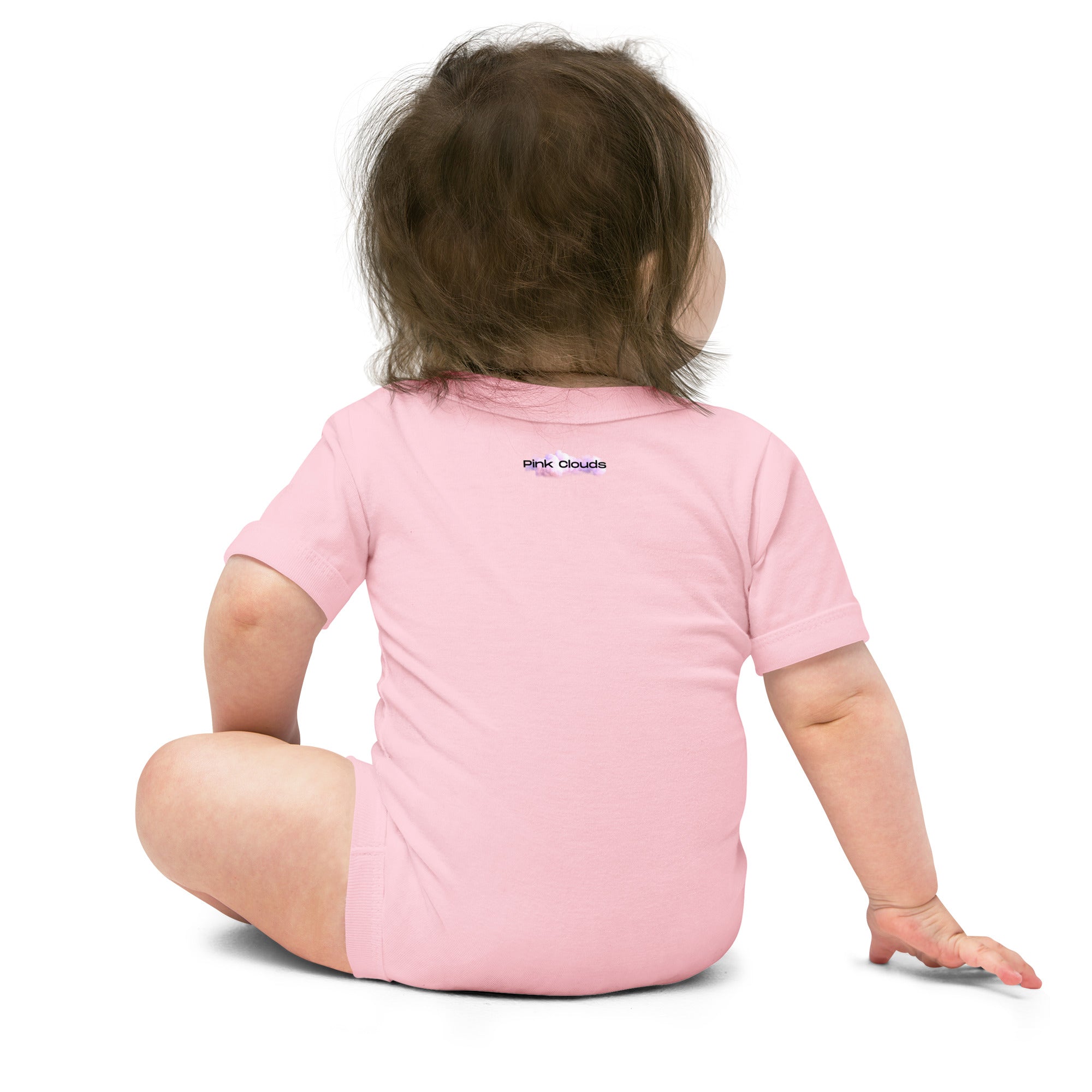 Pink Clouds - Baby short sleeve one piece