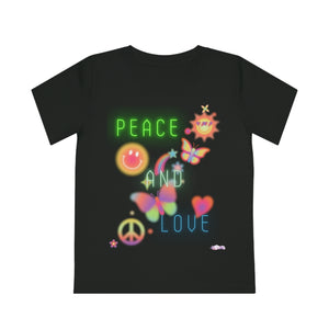 Peace and Love - Kids' Creator Organic T-Shirt