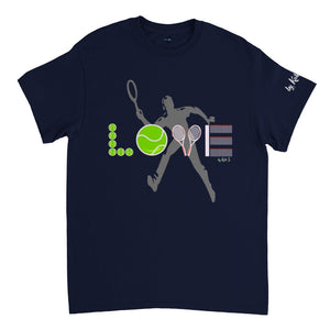Love Tennis - Heavyweight Unisex Crewneck T-shirt