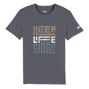 Keep Life Simple - Organic Unisex Crewneck T-shirt by Pink Clouds