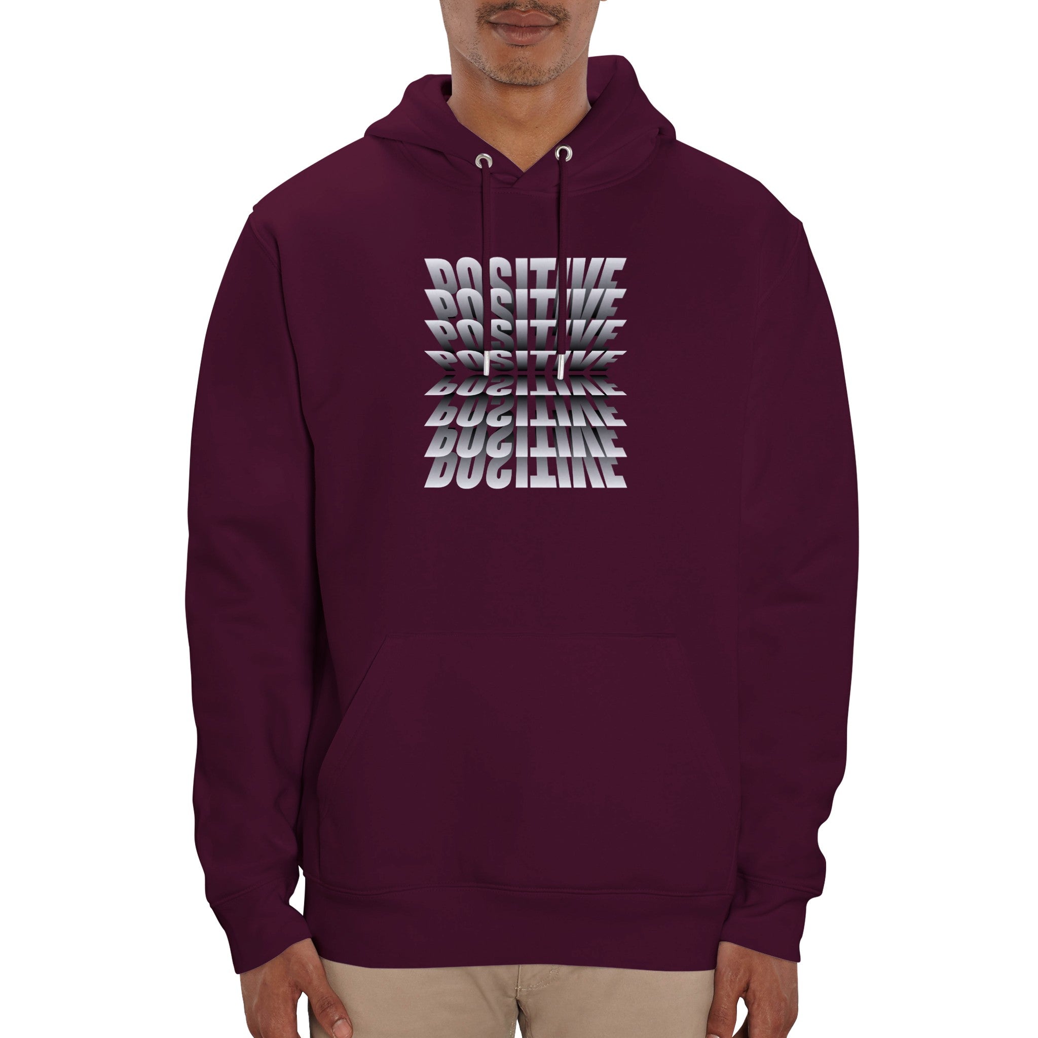 POSITIVE - Organic Unisex Pullover Hoodie by Pink Clouds