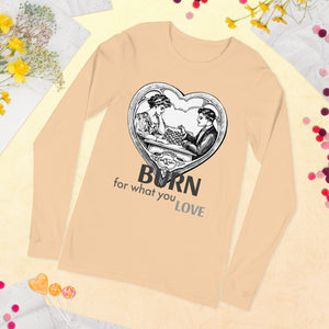 Burn For What You Love - Pink Clouds unisex long sleeve tee