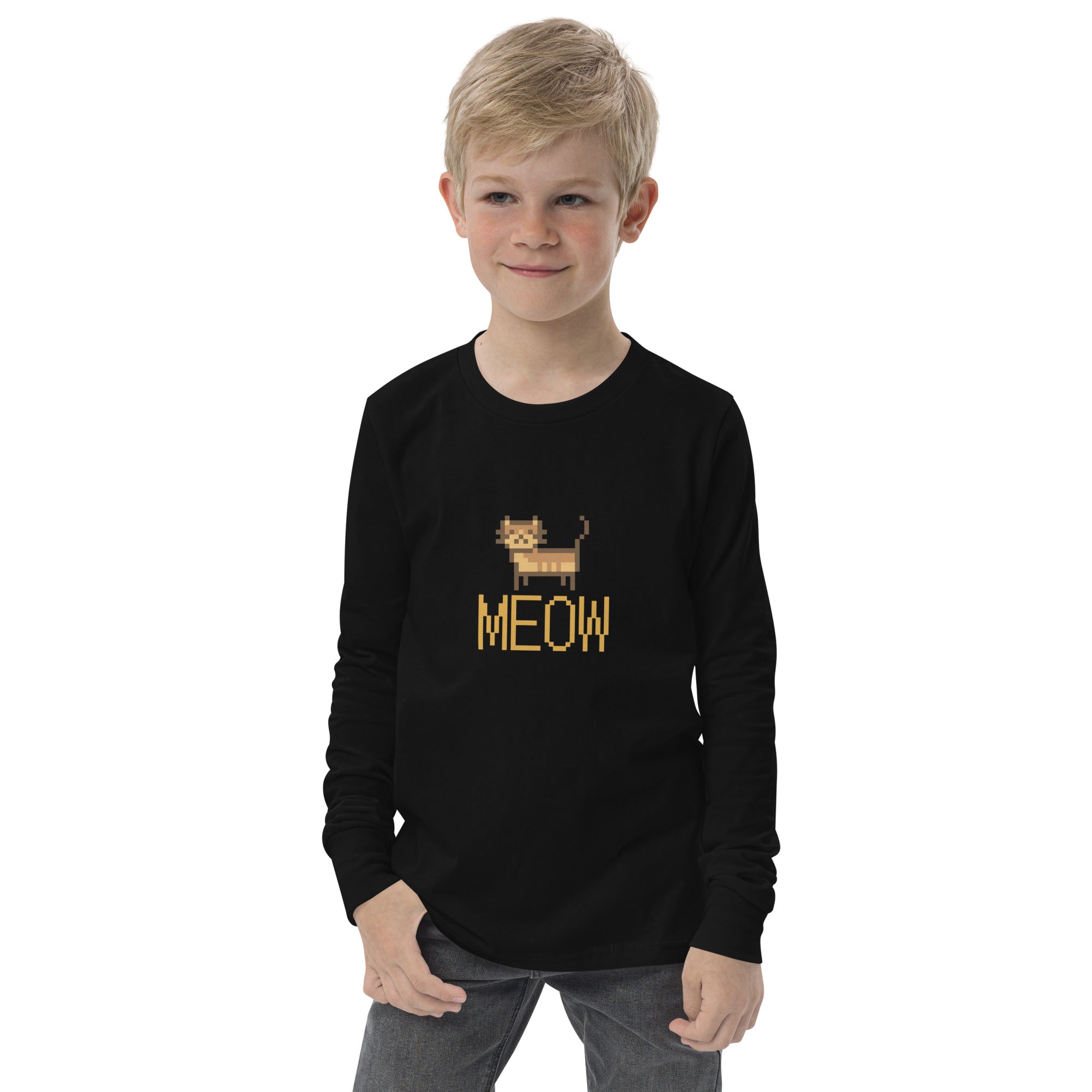 MEAW - "Pink Clouds" Youth long sleeve tee