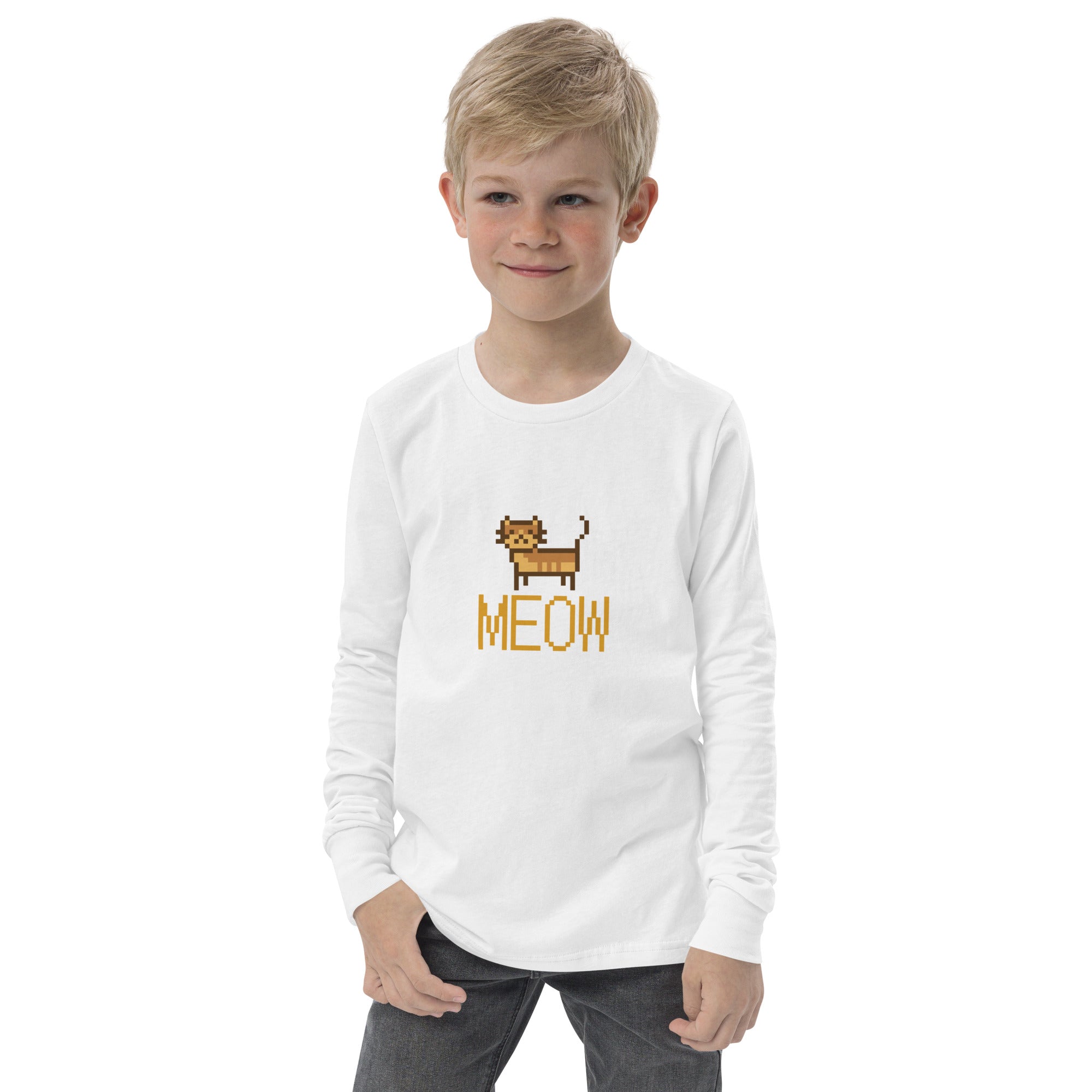 MEAW - "Pink Clouds" Youth long sleeve tee